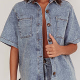 Ottawa Button Up Shirt Denim Blue
