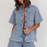 Ottawa Button Up Shirt Denim Blue
