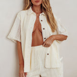 Ottawa Crochet Lace Shorts Oat