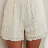 Ottawa Crochet Lace Shorts Oat