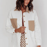 Lake Days Chest Pocket Shirt White Beige