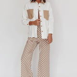 Lake Days Chest Pocket Shirt White Beige