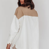 Lake Days Chest Pocket Shirt White Beige