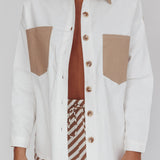 Lake Days Chest Pocket Shirt White Beige