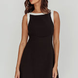 Loving Me Sleeveless A-line Mini Dress Black