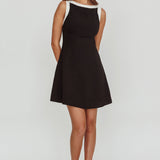 Loving Me Sleeveless A-line Mini Dress Black