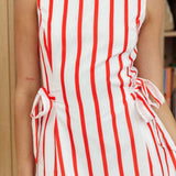 Loving Me Side Tie Mini Dress Stripe Watermelon