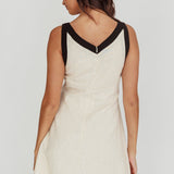 Loving Me Sleeveless A-line Mini Dress Oat