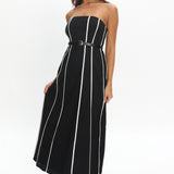 Azalea Sleeveless Midi Dress Black