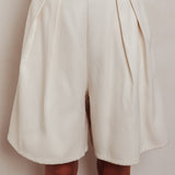 Janna Wide Leg Shorts Oat