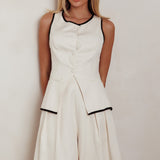 Janna Wide Leg Shorts Oat