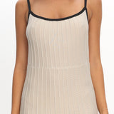 Interstellar Contrast Knit Maxi Dress Oat
