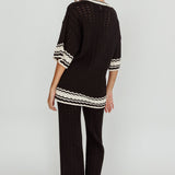 Rhodes Cotton Straight Leg Knit Pants Black