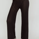Rhodes Cotton Straight Leg Knit Pants Black
