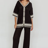 Rhodes Cotton Relaxed Knit Shirt Black