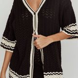 Rhodes Cotton Relaxed Knit Shirt Black