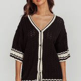 Rhodes Cotton Relaxed Knit Shirt Black