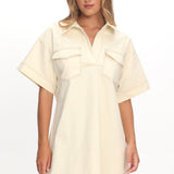 Mariska Collared Mini Dress Butter
