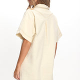 Mariska Collared Mini Dress Butter
