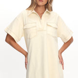 Mariska Collared Mini Dress Butter