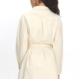 Mariska Collared Long Sleeve Mini Dress Butter
