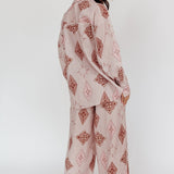 Alex Motif Elastic Wide Leg Pants Mocha