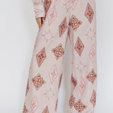 Alex Motif Elastic Wide Leg Pants Mocha