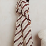 Alex Elastic Waist Striped Print Pant Cream/Cacao