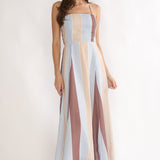 Second Glance Olga Criss-Cross Back Maxi Dress Stripe