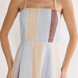 Second Glance Olga Criss-Cross Back Maxi Dress Stripe