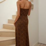 Artice Strapless Maxi Dress Lace Chocolate