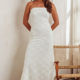 Artice Strapless Maxi Dress Lace Cream