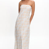 Artice Strapless Maxi Dress Print Geo