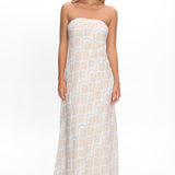 Artice Strapless Maxi Dress Print Geo