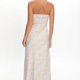 Artice Strapless Maxi Dress Print Geo