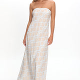 Artice Strapless Maxi Dress Print Geo