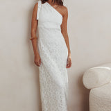 Artice One Shoulder Maxi Dress Off White