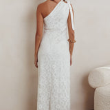 Artice One Shoulder Maxi Dress Off White