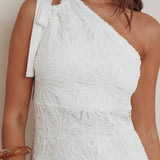 Artice One Shoulder Maxi Dress Off White