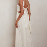 Montego Bay Ric Rac Strap Maxi Dress Oat