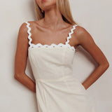 Montego Bay Ric Rac Strap Maxi Dress Oat