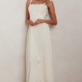 Montego Bay Ric Rac Strap Maxi Dress Oat