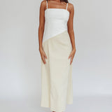 Irelia Contrast Maxi Dress White