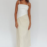Irelia Contrast Maxi Dress White