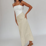 Irelia Contrast Maxi Dress White