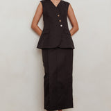 Sweet Treat Column Maxi Skirt Black