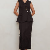 Sweet Treat Column Maxi Skirt Black