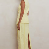 Sweet Treat Column Midi Skirt Lemon