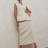 Sweet Treat Column Maxi Skirt Oat