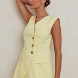 Sweet Treat Sleeveless Top Lemon